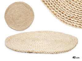 Kinvara Salvamantel Esparto Redondo 40 cm Natural (Set de 12)