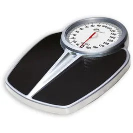 Little Balance Báscula personal mecánica 8182 PRO M 200, 200 kg, Pantalla grande, Profesional, Negro y Cromo