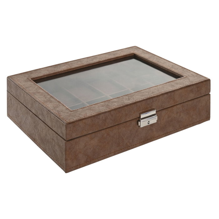 DKD Home Decor Joyero en PU y MDF Marrón DKD Home Decor Joyero en PU y MDF Marrón