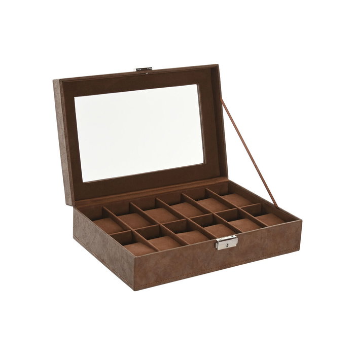 DKD Home Decor Joyero en PU y MDF Marrón DKD Home Decor Joyero en PU y MDF Marrón