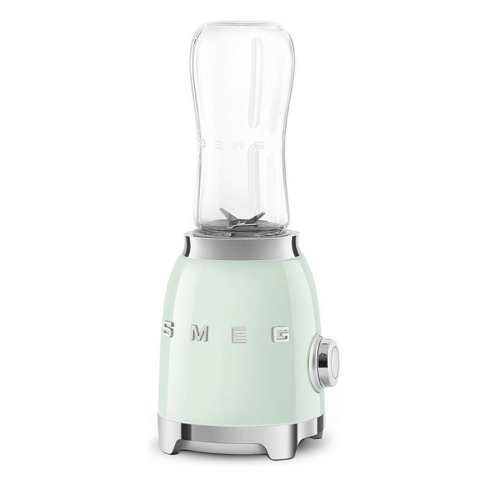 Smeg PBF01PGEU Batidora de Vaso, 0.6L, 300W, 2 Velocidades, Color Verde Pastel, Acero Inoxidable, Incluye Taza con Pico