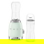 Smeg PBF01PGEU Batidora de Vaso, 0.6L, 300W, 2 Velocidades, Color Verde Pastel, Acero Inoxidable, Incluye Taza con Pico