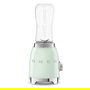 Smeg PBF01PGEU Batidora de Vaso, 0.6L, 300W, 2 Velocidades, Color Verde Pastel, Acero Inoxidable, Incluye Taza con Pico