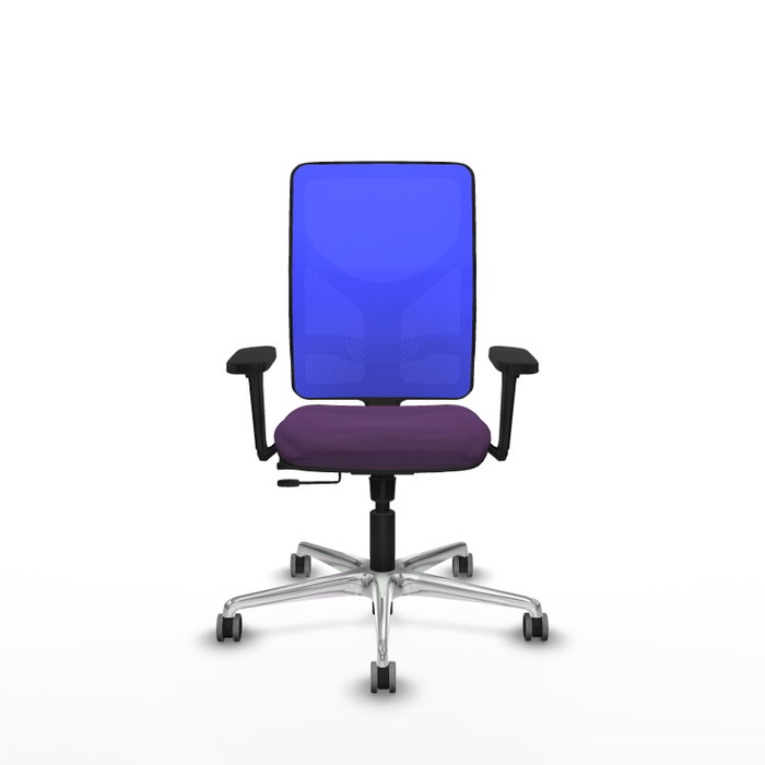 PIQUERAS Y CRESPO Silla de oficina Motilla con mecanismo Sincro/Traslack, Morado y Azul