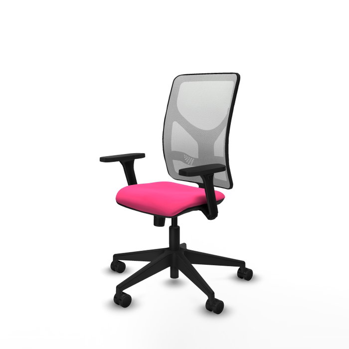 PIQUERAS Y CRESPO Silla de oficina Motilla Rosa y Blanca con Mecanismo Sincro PIQUERAS Y CRESPO Silla de oficina Motilla Rosa y Blanca con Mecanismo Sincro