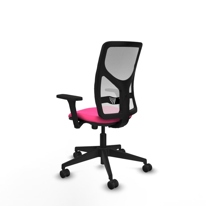 PIQUERAS Y CRESPO Silla de oficina Motilla Rosa y Blanca con Mecanismo Sincro PIQUERAS Y CRESPO Silla de oficina Motilla Rosa y Blanca con Mecanismo Sincro
