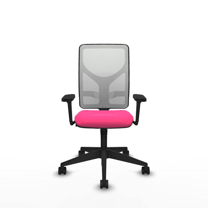 PIQUERAS Y CRESPO Silla de oficina Motilla Rosa y Blanca con Mecanismo Sincro PIQUERAS Y CRESPO Silla de oficina Motilla Rosa y Blanca con Mecanismo Sincro