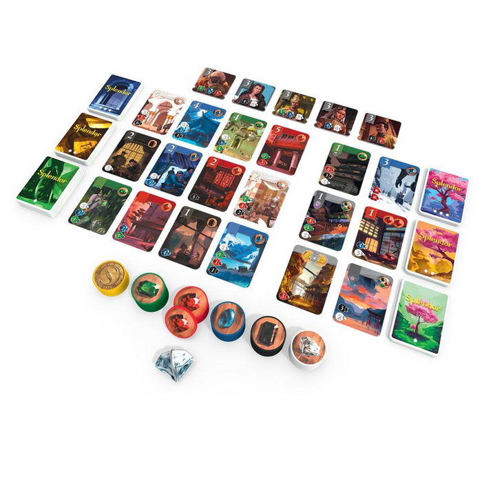 Space Cowboys Expansión Splendor: El Sol Nunca Se Pone SCSPL04ES - Juego de Mesa con Módulos Oriente y Fortalezas - Español