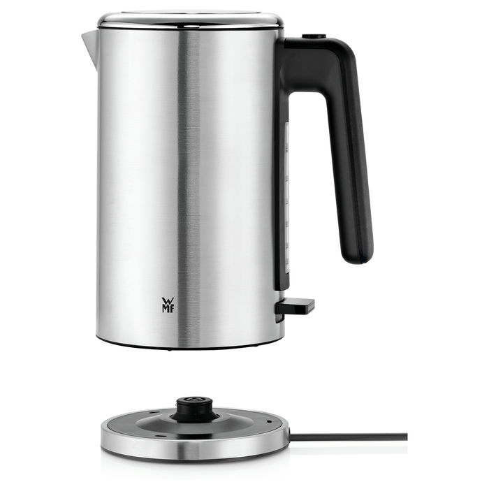WMF 0413130011 Hervidor de Agua, 1.6L, 2400W, Acero Inoxidable, Indicador de Nivel de Agua, Protección Contra Sobrecalentamiento, Sin Cables
