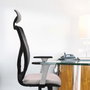 PIQUERAS Y CRESPO Silla de oficina Motilla Rosa y Negro