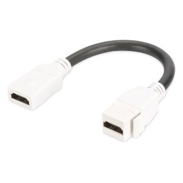 Digitus Módulo Keystone HDMI 2.0 con cable de 12 cm, Blanco