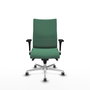 PIQUERAS Y CRESPO Silla Albacete Confidente Verde Esmeralda con Mecanismo Sincro y Base de Aluminio