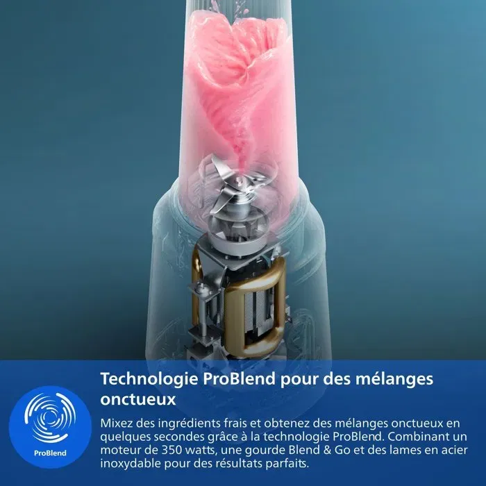 Philips Licuadora HR2670/00, 350 W, 0,8 L, Negra