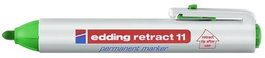 Marcador Permanente Edding 11 Retract Conico  Verde (Set de 10)