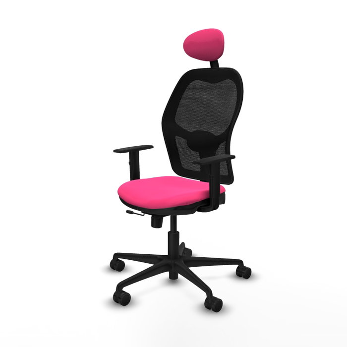PIQUERAS Y CRESPO Silla de oficina Jorquera Rosa y Negro
