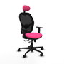 PIQUERAS Y CRESPO Silla de oficina Jorquera Rosa y Negro