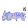 Lumineo Let's Party - Luz LED Neon Decorativa, Cambia de Color con Control Remoto, USB-C, 114 LEDs, para Interior, 40 x 18 x 1.5 cm