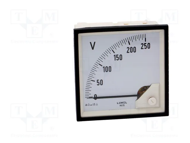 LUMEL Voltímetro Analógico para Panel MA19 0÷250V DC LUMEL Voltímetro Analógico para Panel MA19 0÷250V DC