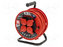 KEL Prolongador de alimentación H05RR-F 3G1,5mm2 30m Rojo