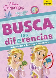 DISNEY LIBROS, BUSCA LAS DIFERENCIAS - DISNEY PRINCESA