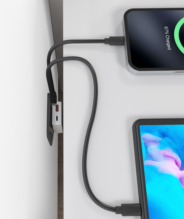 Aisens Cargador de Pared GaN Ultra Delgado 30W USB-C y USB-A Blanco Aisens Cargador de Pared GaN Ultra Delgado 30W USB-C y USB-A Blanco