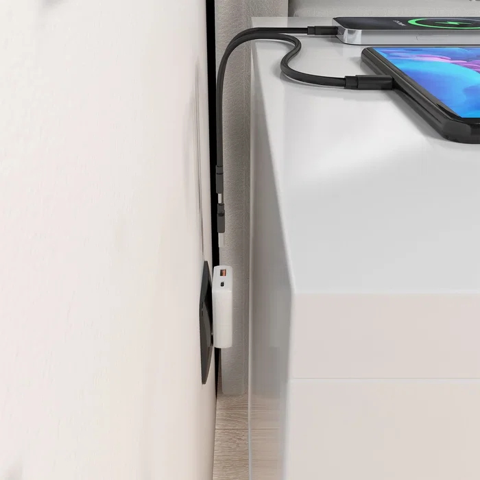 AISENS Cargador de Pared GaN 30W USB-C y USB-A Blanco ASCH-30W2P074-W AISENS Cargador de Pared GaN 30W USB-C y USB-A Blanco ASCH-30W2P074-W