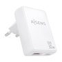 Aisens Cargador de Pared GaN Ultra Delgado 30W USB-C y USB-A Blanco
