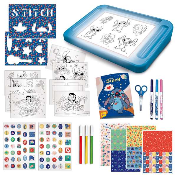 Color Baby Mesa Dibujo Stitch con Luz y Accesorios para Niños a Partir de 5 Años Color Baby Mesa Dibujo Stitch con Luz y Accesorios para Niños a Partir de 5 Años