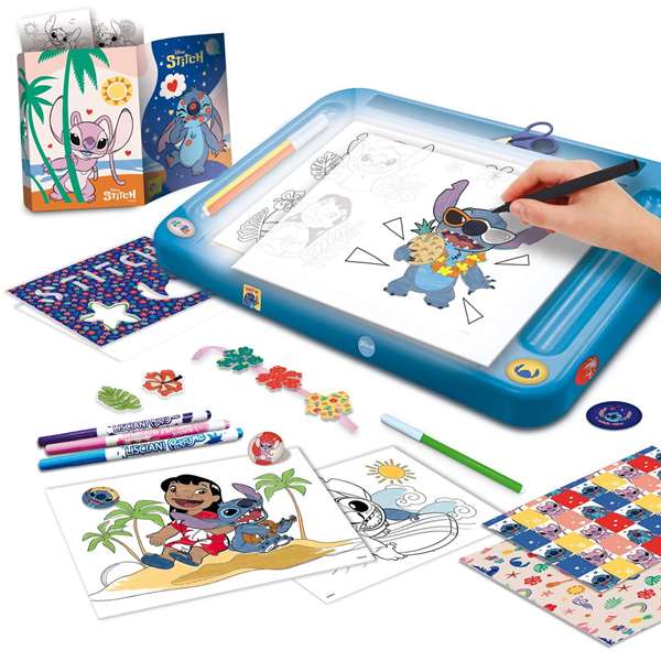 Color Baby Mesa Dibujo Stitch con Luz y Accesorios para Niños a Partir de 5 Años Color Baby Mesa Dibujo Stitch con Luz y Accesorios para Niños a Partir de 5 Años