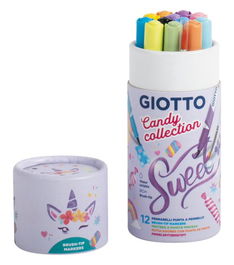 Rotulador Fibra Giotto Turbo Soft Brush Candy Collection Estuche De 12 (Set de 4)