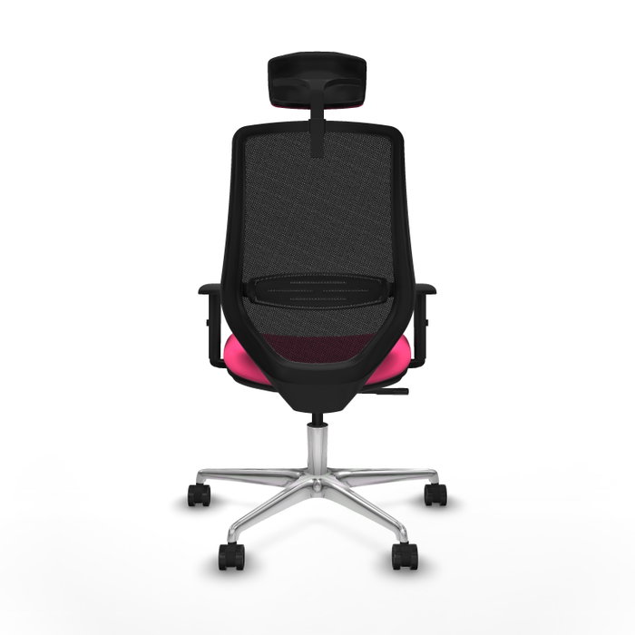PIQUERAS Y CRESPO Silla de oficina Mardos con mecanismo Sincro, Rosa y Negro