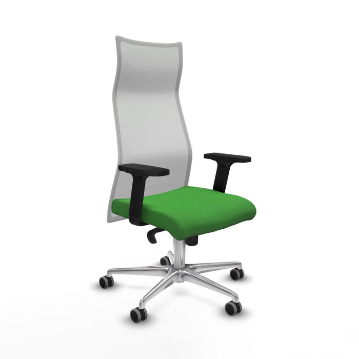 PIQUERAS Y CRESPO Sillón Albacete con mecanismo Sincro, Tela Verde y Malla Blanca PIQUERAS Y CRESPO Sillón Albacete con mecanismo Sincro, Tela Verde y Malla Blanca