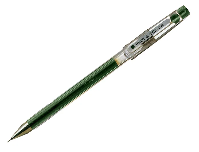 Pilot Bolígrafo G-TEC-C4 Punta Aguja Verde Tinta Gel Escritura Fina 0.4mm