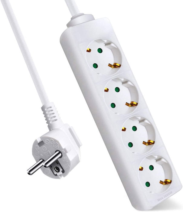 AVANT CONNECT Base múltiple Avant 4 tomas 1.5m blanco AVANT CONNECT Base múltiple Avant 4 tomas 1.5m blanco