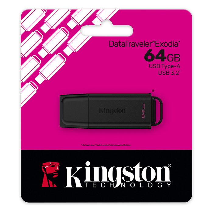 Kingston DataTraveler Exodia 64 GB USB 3.2 Gen 1 Negro