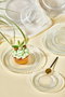 Hermia Juego Vasos Té con Platos Postre 6 Piezas Vidrio Transparente Elegancia Sorbo