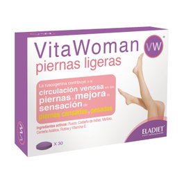 Eladiet Vita Woman Piernas Ligeras 30 comprimidos, complemento alimenticio para piernas ligeras