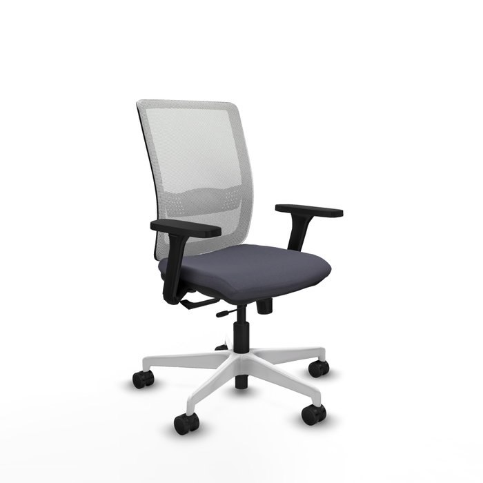 PIQUERAS Y CRESPO Silla de oficina Haches con mecanismo Sincro/Traslack, Gris oscuro y Blanco PIQUERAS Y CRESPO Silla de oficina Haches con mecanismo Sincro/Traslack, Gris oscuro y Blanco