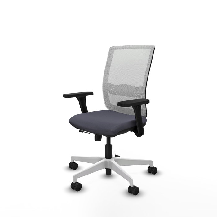 PIQUERAS Y CRESPO Silla de oficina Haches con mecanismo Sincro/Traslack, Gris oscuro y Blanco PIQUERAS Y CRESPO Silla de oficina Haches con mecanismo Sincro/Traslack, Gris oscuro y Blanco