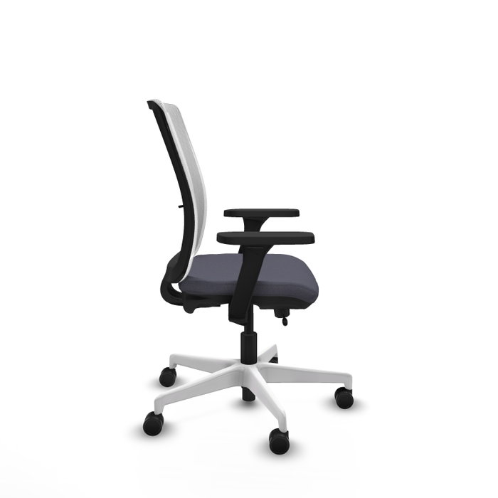 PIQUERAS Y CRESPO Silla de oficina Haches con mecanismo Sincro/Traslack, Gris oscuro y Blanco PIQUERAS Y CRESPO Silla de oficina Haches con mecanismo Sincro/Traslack, Gris oscuro y Blanco
