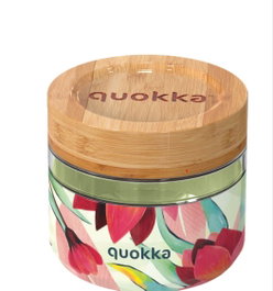 QUOKKA Recipiente de comida quokka cristal 500ml con funda deli spring