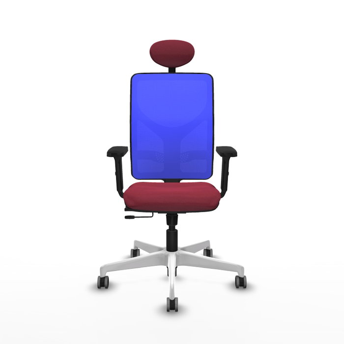 PIQUERAS Y CRESPO Silla de oficina Motilla con mecanismo Sincro/Traslack, Granate y Azul PIQUERAS Y CRESPO Silla de oficina Motilla con mecanismo Sincro/Traslack, Granate y Azul