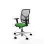 PIQUERAS Y CRESPO Silla de oficina Motilla con mecanismo Sincro/Traslack, Verde y Gris