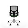 PIQUERAS Y CRESPO Silla de oficina Motilla con mecanismo Sincro/Traslack, Verde y Gris