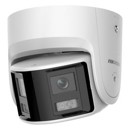 Hikvision DS-2CD2347G2P-LSU/SL(2.8mm)(C) Cámara IP Turret ColorVu 4MP para Interior y Exterior, con Audio, PoE, WDR, IP67, Visión Nocturna de 30m, Montaje Techo/Pared, Blanco