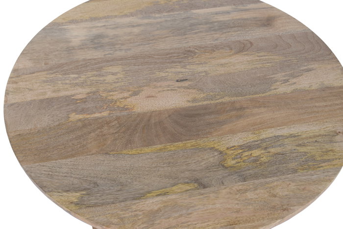 DKD Home Decor Mesa Redonda Comedor Romantico Marron 80 x 76 x 80 cm