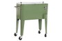 DKD Home Decor Nevera Terraza Y Jardin Verde Musgo Acero y Pp 43 x 80 x 74 cm