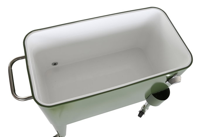 DKD Home Decor Nevera Terraza Y Jardin Verde Musgo Acero y Pp 43 x 80 x 74 cm