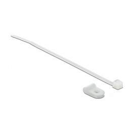 DeLOCK 18859 Brida atornillada de nylon blanco