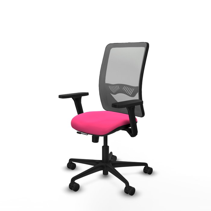 PIQUERAS Y CRESPO Silla de oficina Zulema Rosa y Gris con mecanismo Sincro/Traslack